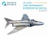 Quinta Studio QD+48490 F-4S Phantom II 3D-Printed & coloured Interior on decal paper (Academy) (with 3D-printed resin parts) 1/48